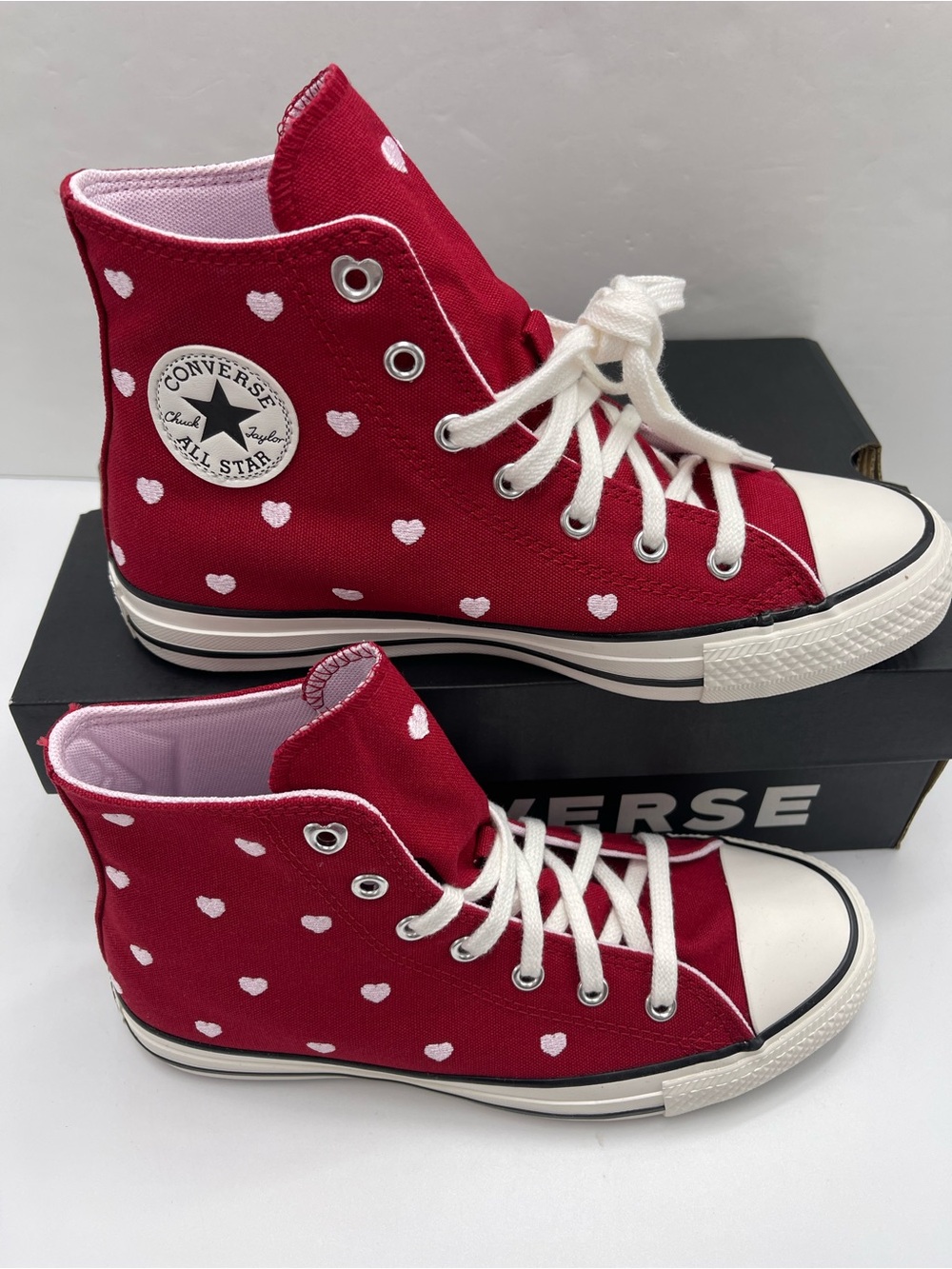 Converse A19065F WMNS 
CTAS HI
DAYS AHEAD/VINTAGE WHITE Sneakers 
Heart Print - Picture 5 of 16